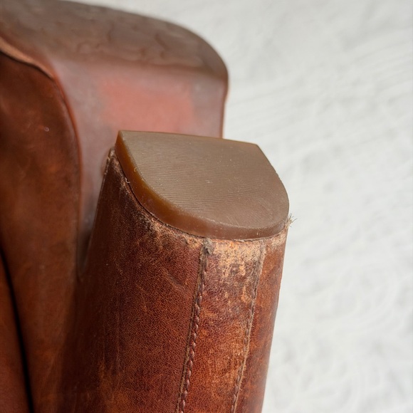 Kork-Ease Sagano Mule Leather Wrapped Women's 8 Brown Rum Chunky Heels Comfort - Picture 11 of 13